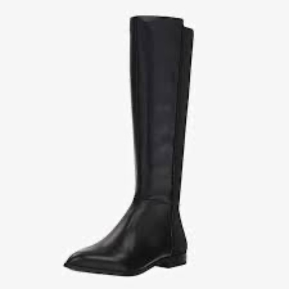 Nine West Owenford Tall Boots Leather/ Fabric in Black Size 8 1/2 - Picture 1 of 8